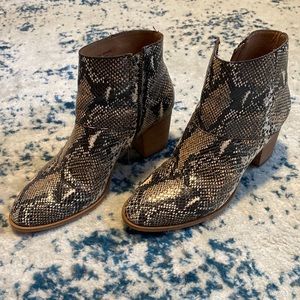 Madewell Snakeskin Boots size 10